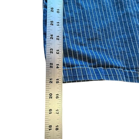 Chelsea & Violet Blue Denim Striped Mini Skirt Womens Size Medium - Picture 3 of 8